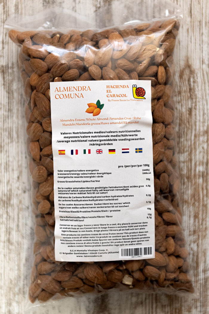 Almendra Cruda Española con piel 1Kg