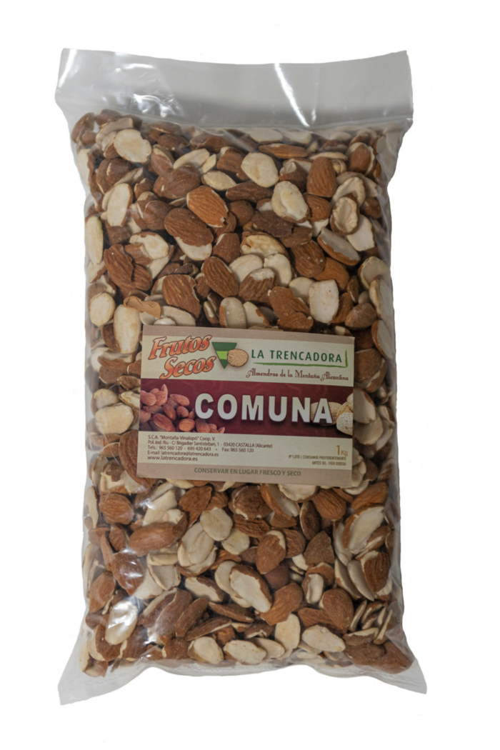 Medias Almendras 1kg Española No Tostada Sin Gluten Sin Trazas para  alérgicos Sin sal.